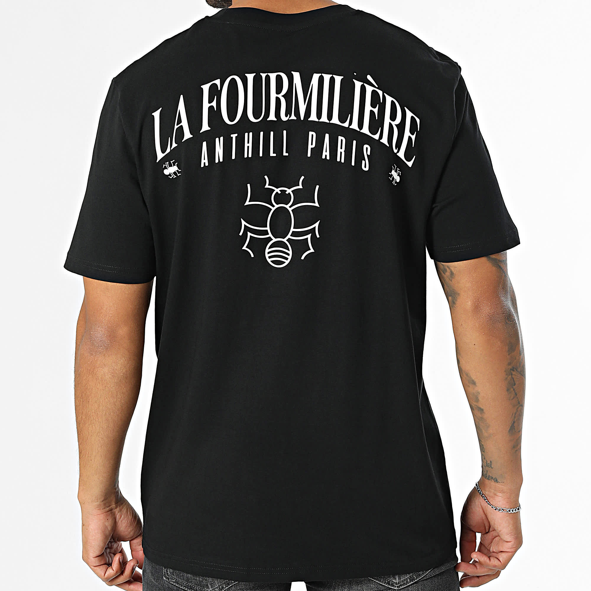 Anthill - Oversize Tee Shirt Large La Fourmilière Negro Blanco