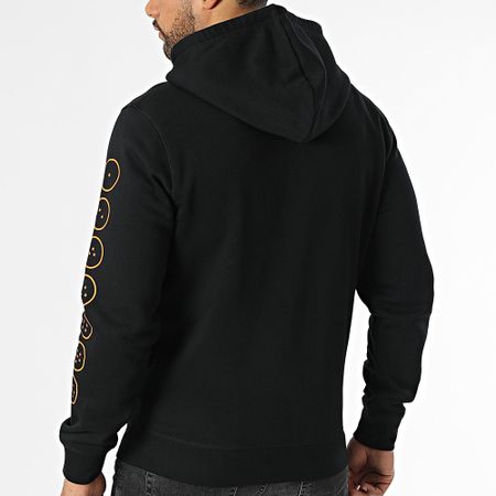 Dragon Ball Z - Sudadera con capucha y cremallera Goku Logo Negro Naranja