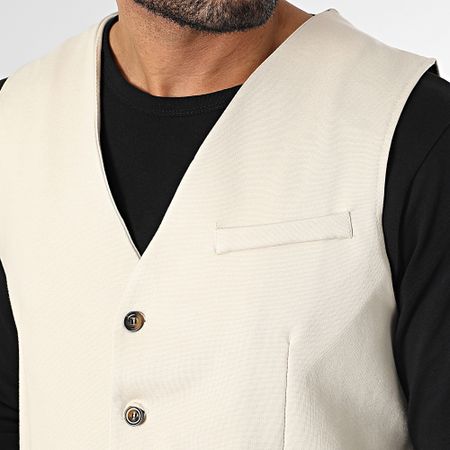 Frilivin - Chaleco sin mangas beige