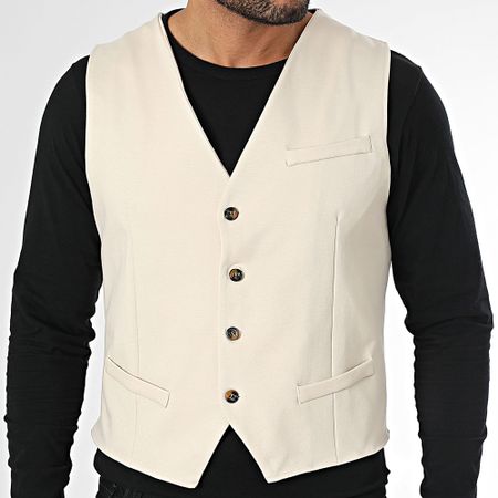 Frilivin - Chaleco sin mangas beige