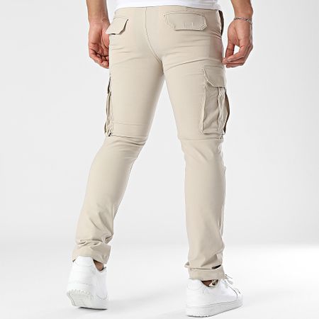 John H - Pantalones Cargo Beige