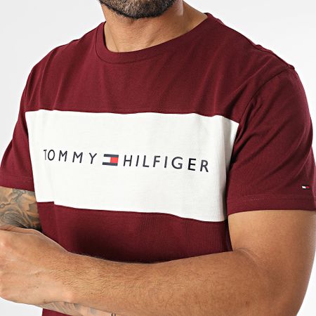 Tommy Hilfiger - Camiseta con logotipo en bloque 3418 Burdeos