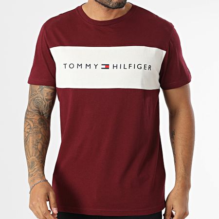 Tommy Hilfiger - Camiseta con logotipo en bloque 3418 Burdeos