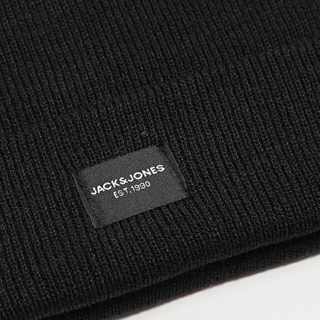 Jack And Jones - Negro Blanco Escarcha Bufanda Y Gorro Set