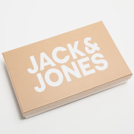 Jack And Jones - Negro Blanco Escarcha Bufanda Y Gorro Set