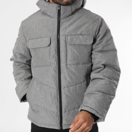 Produkt - Abrigo con capucha Tim Gris jaspeado