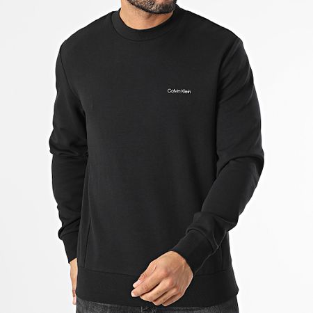 Calvin Klein - Repreve Micro Logo Sudadera cuello redondo 9926 Negro