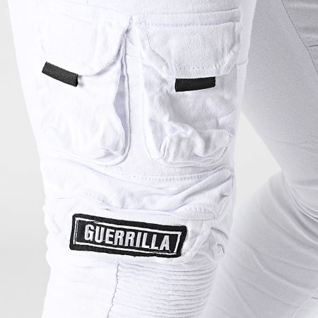 MTX - Pantalón cargo vaquero blanco