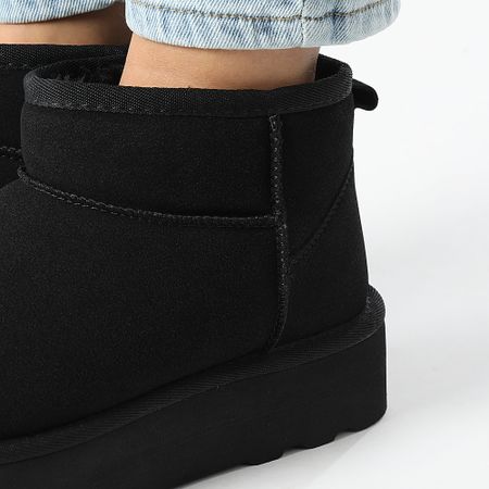 Only - Felicia Botas Mujer Plataforma Forro Teddy Negro