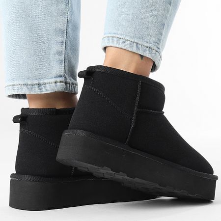 Only - Felicia Botas Mujer Plataforma Forro Teddy Negro