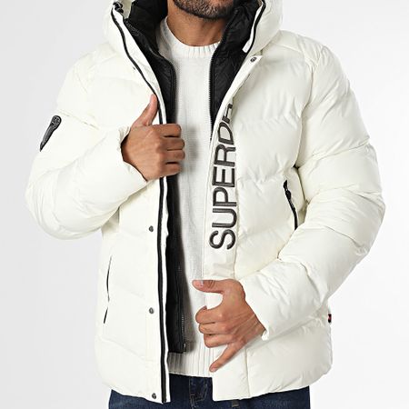 Superdry - Chaqueta de pluma con capucha City Graphic M5011902A Crudo