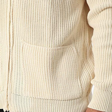 Classic Series - Chaleco beige con cremallera