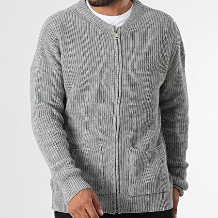 Classic Series - Chaleco gris con cremallera