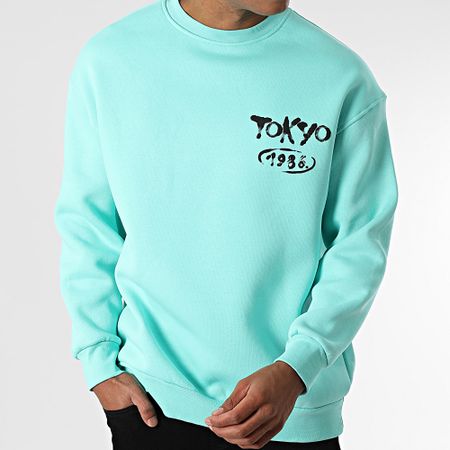 Classic Series - Sudadera de cuello redondo azul turquesa