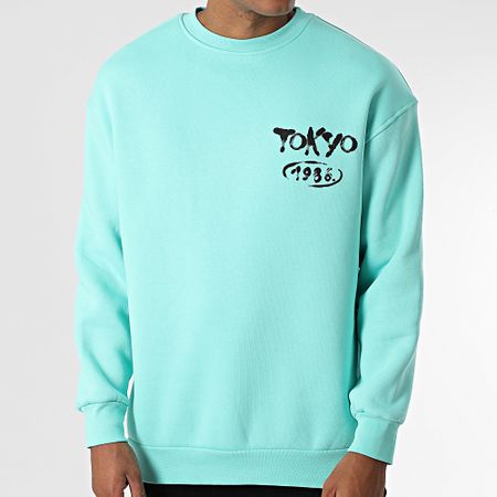 Classic Series - Sudadera de cuello redondo azul turquesa