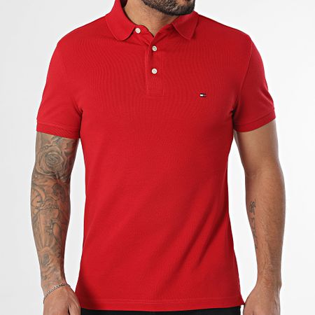 Tommy Hilfiger - Polo Slim Manga Corta 1985 7771 Rojo