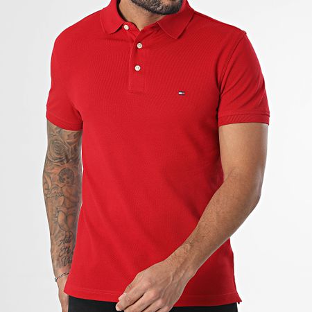Tommy Hilfiger - Polo Slim Manga Corta 1985 7771 Rojo