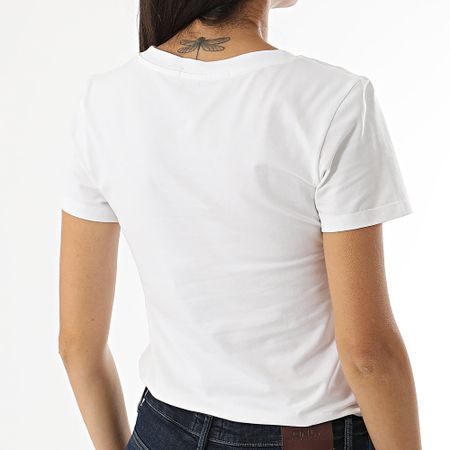 Calvin Klein - Camiseta cuello pico mujer 3716 Blanca