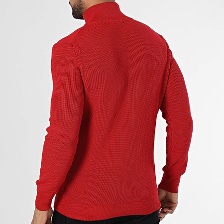 Classic Series - Jersey rojo de cuello alto con cremallera
