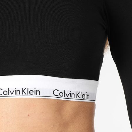 Calvin Klein - Camiseta de manga larga para mujer Lightly Lined Bralette QF8009E Negro