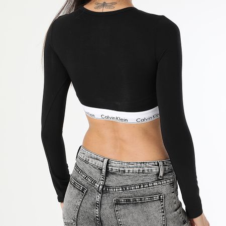Calvin Klein - Camiseta de manga larga para mujer Lightly Lined Bralette QF8009E Negro
