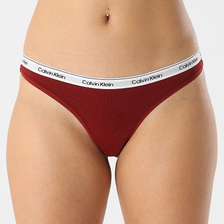 Calvin Klein - Lote de 3 tangas para mujer 5209 Beige Rosa Rojo Ladrillo
