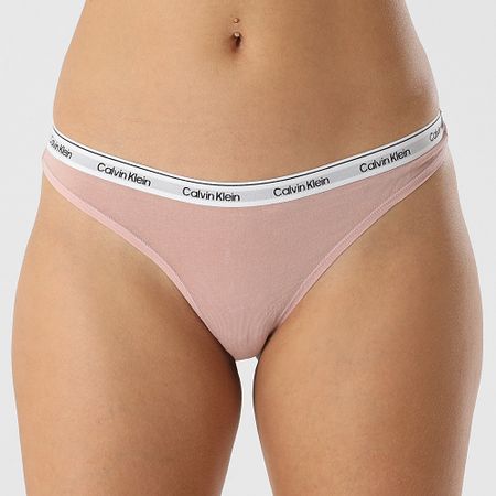 Calvin Klein - Lote de 3 tangas para mujer 5209 Beige Rosa Rojo Ladrillo