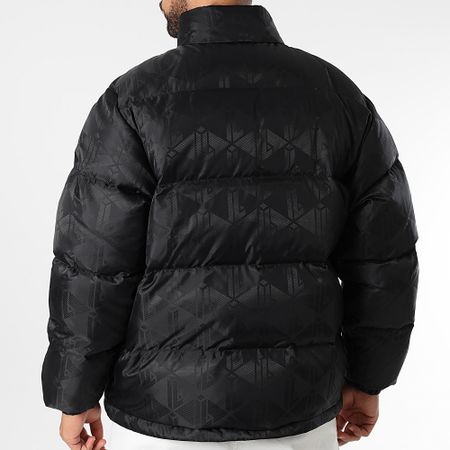 Lacoste - Chaqueta acolchada con logotipo bordado en cocodrilo negro