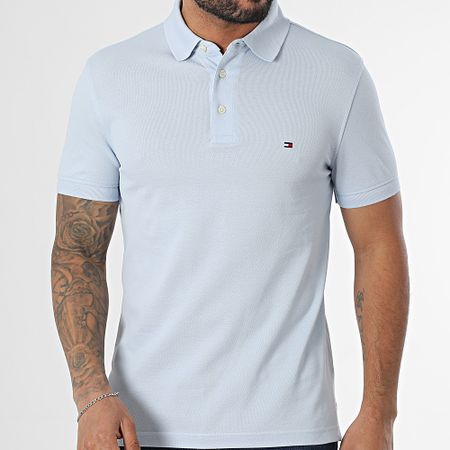 Tommy Hilfiger - Polo Slim de manga corta 1985 7771 Azul claro