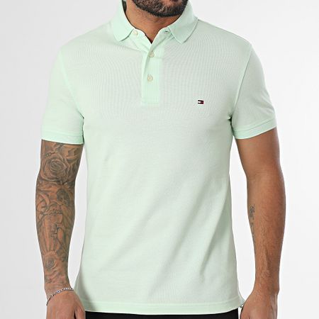 Tommy Hilfiger - Polo Slim de manga corta 1985 7771 Verde claro