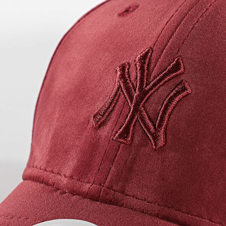 New Era - Gorra de terciopelo para mujer 9Forty NY 60580762 Burdeos