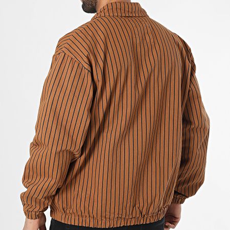 Ikao - Chaqueta con cremallera a rayas camel