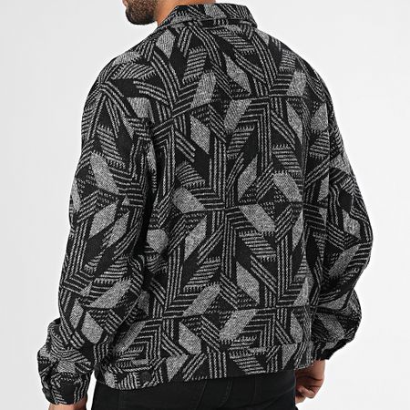 Ikao - Chaqueta negra blanca con cremallera