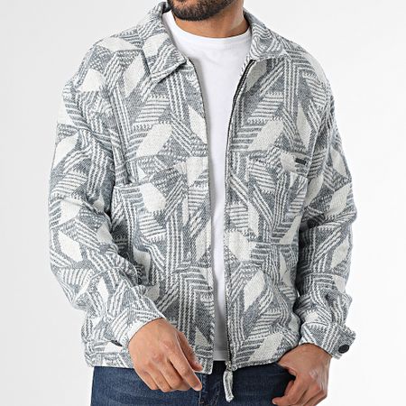 Ikao - Azul marino Blanco Chaqueta con cremallera