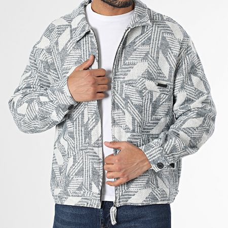 Ikao - Azul marino Blanco Chaqueta con cremallera