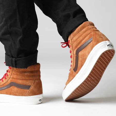 Vans - Sk8-Hi CMXN1Z1 Zapatillas de ante de cerdo a cuadros glaseado Gi Hi-Top