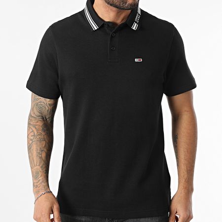 Tommy Jeans - Polo Manga Corta Tjm Tipped Logo 0225 Negro