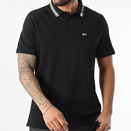 Tommy Jeans - Polo Manga Corta Tjm Tipped Logo 0225 Negro