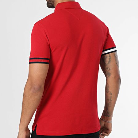 Tommy Hilfiger - Polo Slim Flag Cuff 7518 Rojo