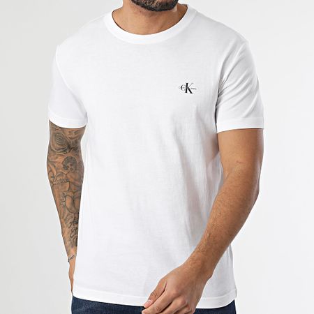 Calvin Klein - Lote de 2 camisetas 0199 Blanco Topo