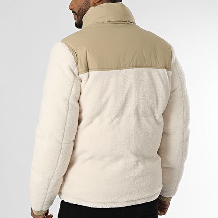 KZR - Chaqueta con capucha de forro polar beige