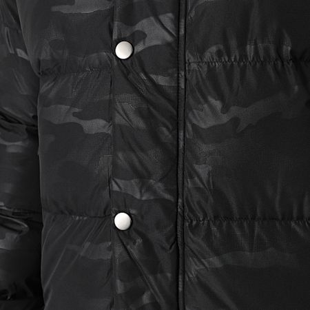 Kymaxx - Chaqueta con capucha de camuflaje negra