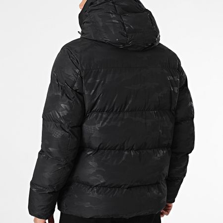 Kymaxx - Chaqueta con capucha de camuflaje negra