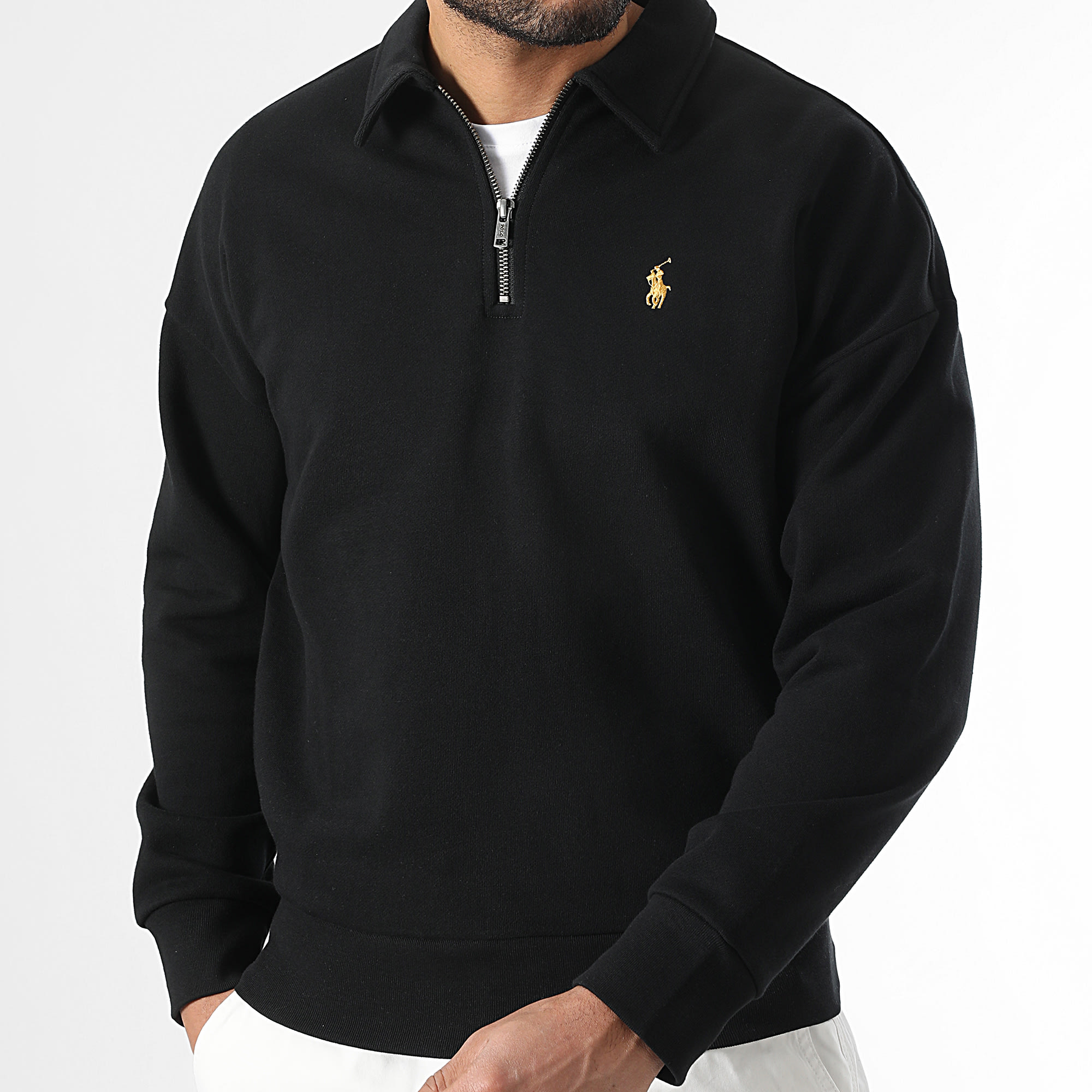 Polo Ralph Lauren - Original Player Zip Neck Sweat Top Negro