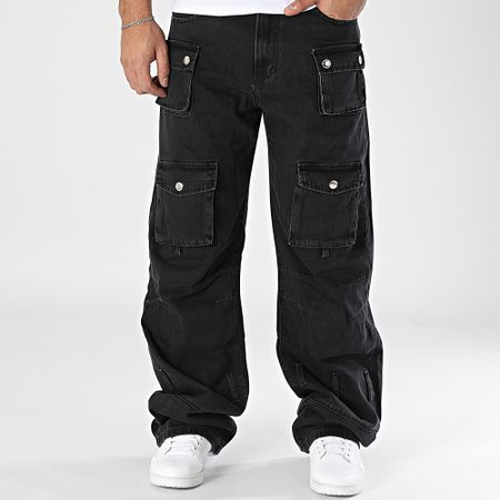 2Y Premium - Cargo Pants Baggy Fit Jeans Negro