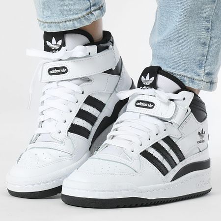 Adidas Originals - Zapatillas Mujer Forum Mid J FZ2083 Footwear Blanco Core Negro