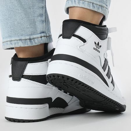 Adidas Originals - Zapatillas Mujer Forum Mid J FZ2083 Footwear Blanco Core Negro