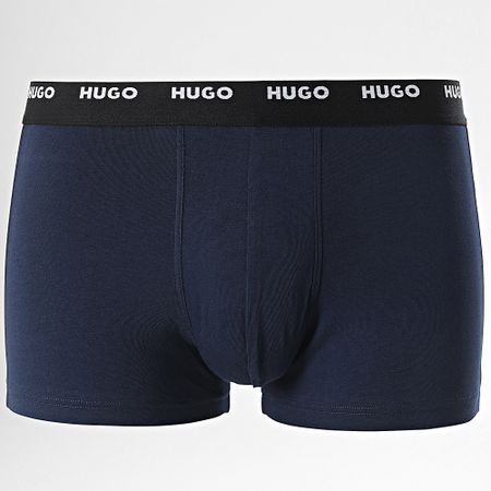 HUGO - Set De 5 Cinco Boxers 50479944 Negro Azul Marino Gris Verde Morado