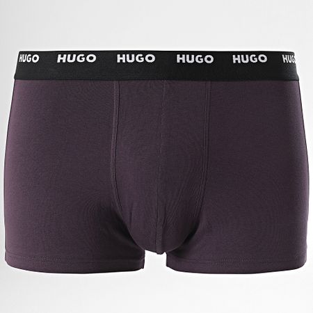 HUGO - Set De 5 Cinco Boxers 50479944 Negro Azul Marino Gris Verde Morado