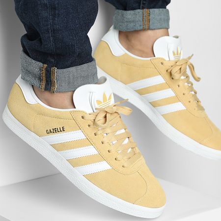 Adidas Originals - Gazelle JH5382 Avena Calzado Blanco Oro Metálico Zapatillas de deporte